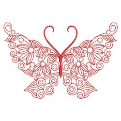 Redwork Floral Butterflies 09(Md)