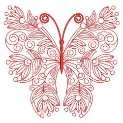 Redwork Floral Butterflies 10(Lg) machine embroidery designs