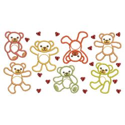 Cute Bears Decor 10(Md) machine embroidery designs