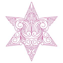 Redwork Floral Stars 04(Lg) machine embroidery designs