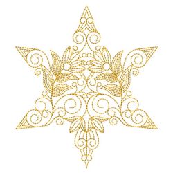 Redwork Floral Stars 05(Lg)