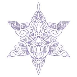 Redwork Floral Stars 11(Lg)