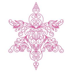 Redwork Floral Stars 12(Lg)