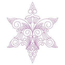 Redwork Floral Stars 14(Lg)