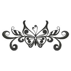 Blackwork Curly Butterfly 2 06(Lg) machine embroidery designs