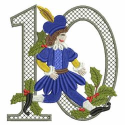 12 Days Of Christmas 10 machine embroidery designs