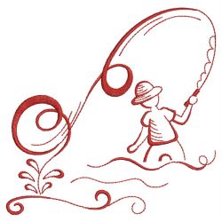 Fishing Outlines 01(Md) machine embroidery designs