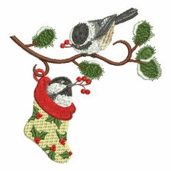 Winter Chickadee 05 machine embroidery designs