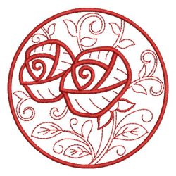 Redwork Roses 3(Md) machine embroidery designs