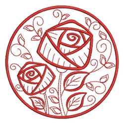 Redwork Roses 3 02(Md) machine embroidery designs