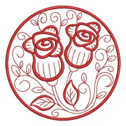 Redwork Roses 3 03(Lg) machine embroidery designs