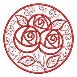 Redwork Roses 3 07(Md) machine embroidery designs