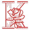 Redwork Rose Alphabets 11