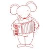 Redwork Mouse Band 01(Sm)