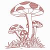 Redwork Mushroom 01(Lg)