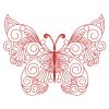 Redwork Floral Butterflies(Md)