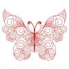 Redwork Floral Butterflies(Md)