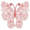 Redwork Floral Butterflies 10(Lg)