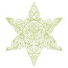 Redwork Floral Stars 03(Lg)