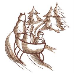 Toile Christmas Scene 10(Lg) machine embroidery designs