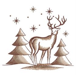 Toile Deer Scene 04(Lg) machine embroidery designs