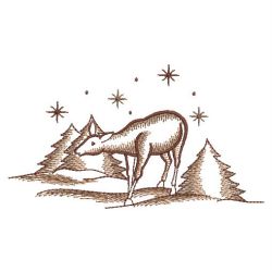 Toile Deer Scene 05(Md) machine embroidery designs