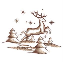 Toile Deer Scene 08(Sm) machine embroidery designs