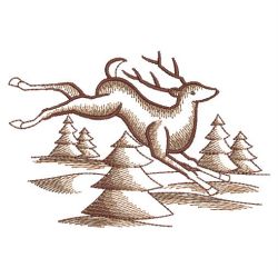Toile Deer Scene 10(Md) machine embroidery designs