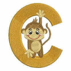 Monkey Alphabets Uppercase 03