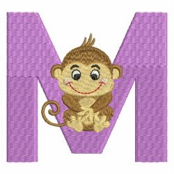 Monkey Alphabets Uppercase 13 machine embroidery designs