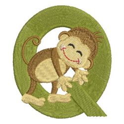 Monkey Alphabets Uppercase 17 machine embroidery designs