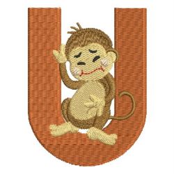 Monkey Alphabets Uppercase 21 machine embroidery designs