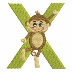 Monkey Alphabets Uppercase 24 machine embroidery designs