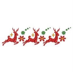 Christmas Reindeer Borders 03(Lg) machine embroidery designs