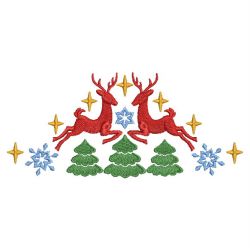 Christmas Reindeer Borders 07(Lg) machine embroidery designs