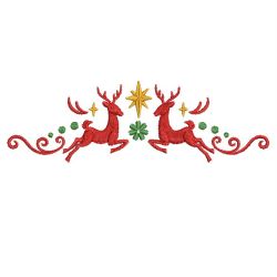 Christmas Reindeer Borders 10(Lg) machine embroidery designs