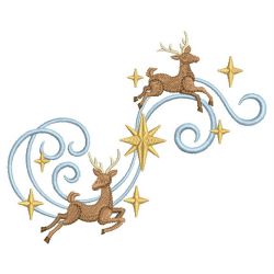 Leaping Reindeers 05(Sm) machine embroidery designs