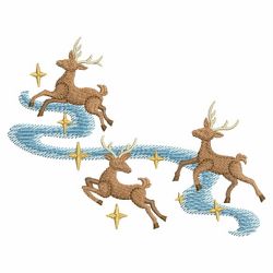 Leaping Reindeers 09(Md) machine embroidery designs