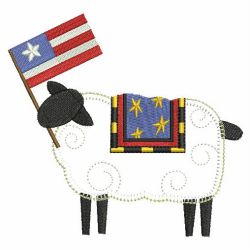 Applique Folk Sheep 01 machine embroidery designs