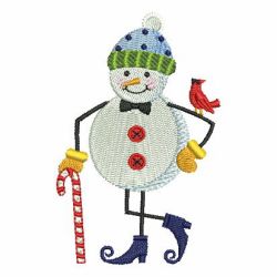 Stick Snowman 10 machine embroidery designs