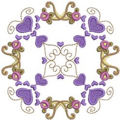 Rose Heart Blocks 12 machine embroidery designs