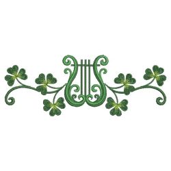 Harp And Shamrocks 01(Md) machine embroidery designs