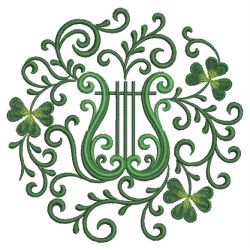 Harp And Shamrocks 08(Lg) machine embroidery designs