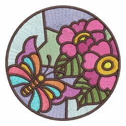 Stained Glass Butterflies 04 machine embroidery designs