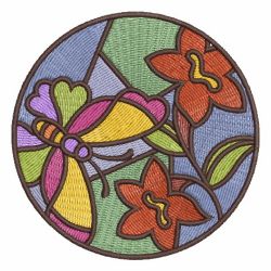 Stained Glass Butterflies 06 machine embroidery designs