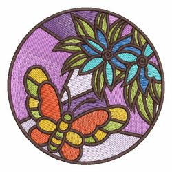 Stained Glass Butterflies 07 machine embroidery designs