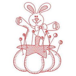 Redwork Sewing Bunny 01(Sm) machine embroidery designs