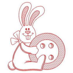 Redwork Sewing Bunny 04(Md) machine embroidery designs