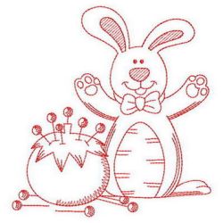 Redwork Sewing Bunny 08(Lg) machine embroidery designs