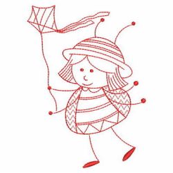 Redwork Stick Ladybug Girls 10(Lg)